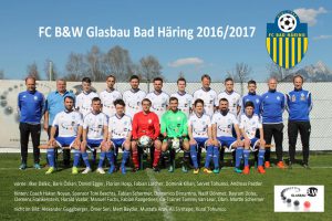 Die Kampfmannschaft des FC B&W Glasbau Bad Häring